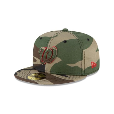 Washington Nationals Gorra | New Era MLB Forest Pop 59fifty Fitted Cap Mexico - Verdes